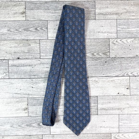 Vintage Hermes Silk Tie 716 FA - Picture 2 of 4